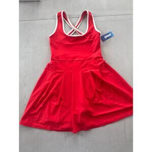 NWT Prince Pickleball Power Red Cross Back Pleated Dress Skort Tenniscore